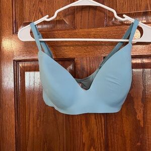 Victoria's Secret Aqua T-Shirt Lightly Lined Wireless Bra Size: 34 DD